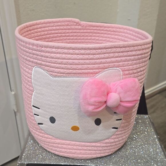 Hello Kitty Bow Rope Decorative Storage Bin- Pink - Picture 12 of 16